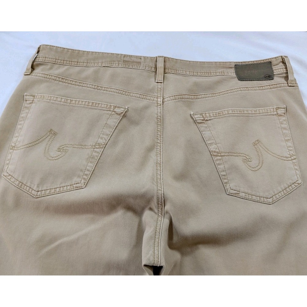 AG Adriano Goldschmied Jeans Mens 36x32 Tan The Graduate Tailored Leg(Fit 38x30) - Picture 9 of 10